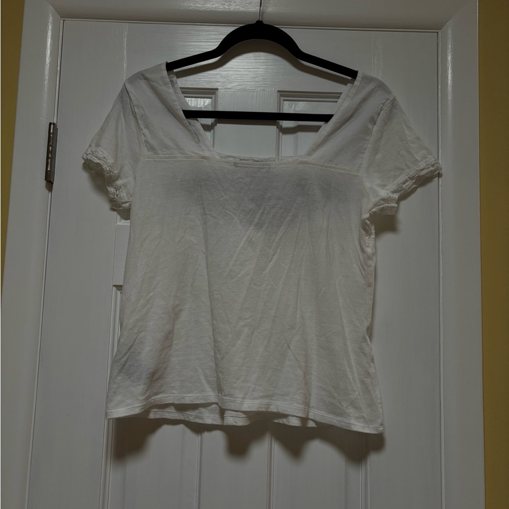 🚨4X$25🚨 Suzy Shier White Blouse with Black Embroidery - Picture 5 of 6